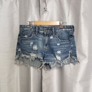 Free People • Destroyed Jean Shorts
